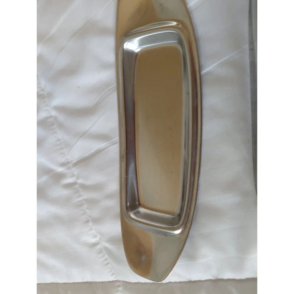 Vintage 1960's Stainless Steel Butter Dish German MCM Stamped NICE